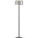 Yurei 51.5 inch 14.00 watt Matte Black Floor Lamp Portable Light in Acrylic Clear